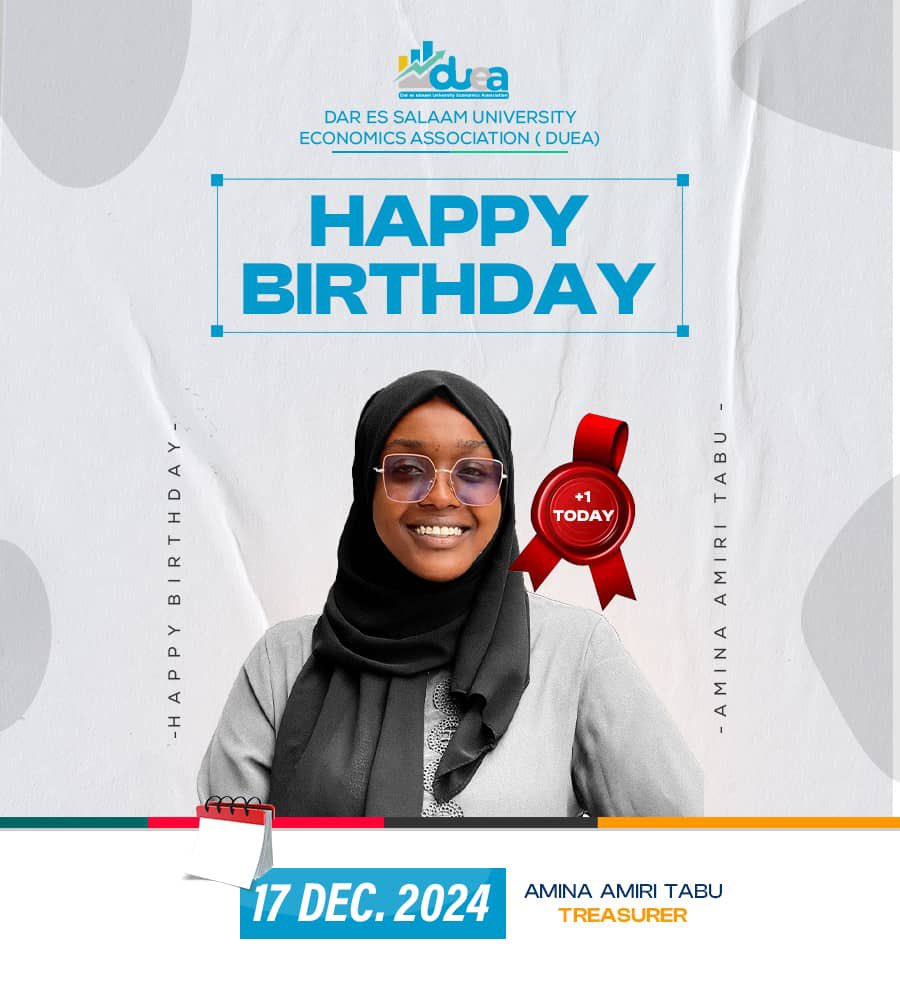 Warm wishes to our dedicated Treasurer, Amina Amiri Tabu, on her birthday! 🎊 May your day be full of smiles and happiness. 💐 

#DUEA #HappyBirthday