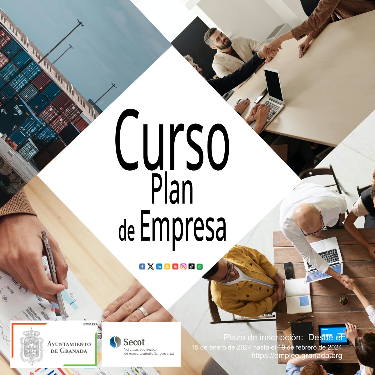 Inscríbete  a partir del  15 de enero de 2025 en el Curso de Plan de Empresa #EMEGranada #emprender  #Empresas #mujer #joven #emprendimiento   ➡️granada.org/inet/empleo.ns…