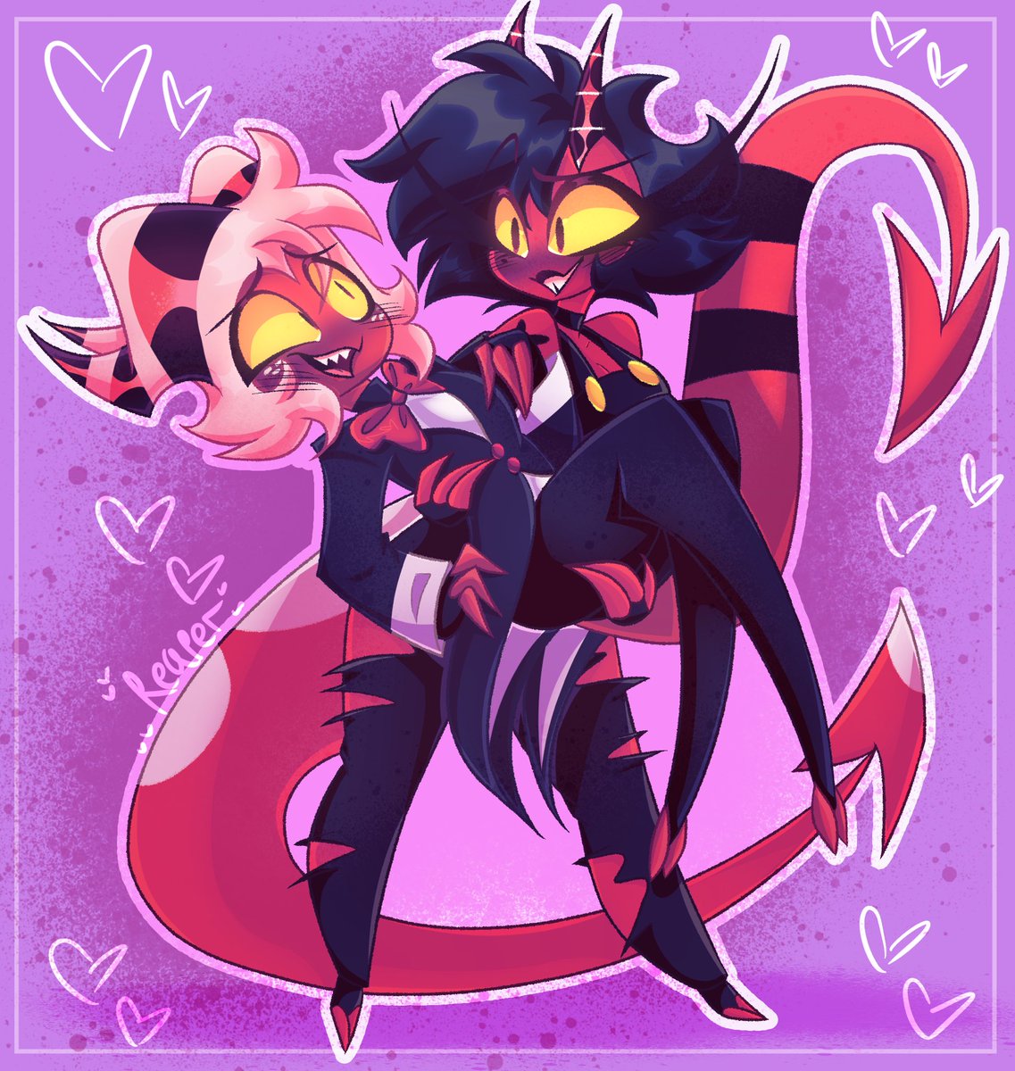 Prince_Papaya's tweet photo. I’m making it a yearly thing to always 
redraw this drawing lol

It means a lot to me💕

Comparisons below

#HelluvaBossFanart https://t.co/qf5R4cpoGW