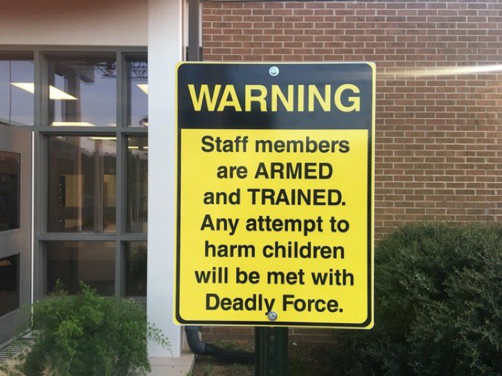 ProudElephant's tweet photo. School shootings would cease to exist if all schools were like this! https://t.co/fXW0Z8oW16