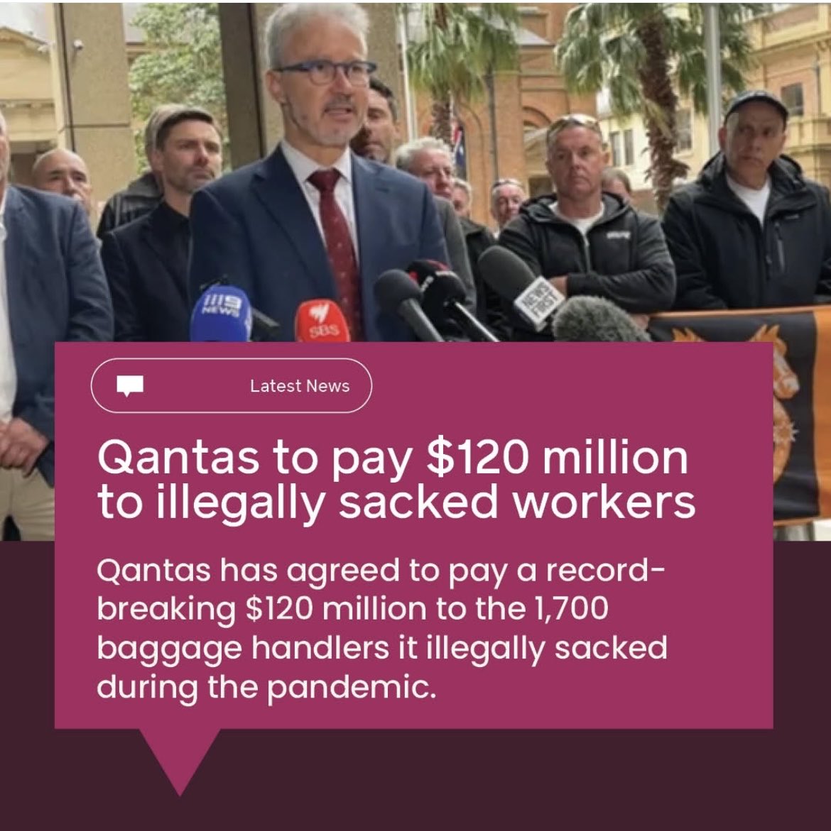 Josh Bornstein (@joshbbornstein) on Twitter photo It has been a privilege and career highlight to represent the <a href="/TWUAus/">TWU Australia</a> in achieving this extraordinary outcome against Qantas . My thanks to a stellar team of lawyers and to the union members, delegates and officials who kept the faith. It has been a privilege and career highlight to represent the <a href="/TWUAus/">TWU Australia</a> in achieving this extraordinary outcome against Qantas . My thanks to a stellar team of lawyers and to the union members, delegates and officials who kept the faith.