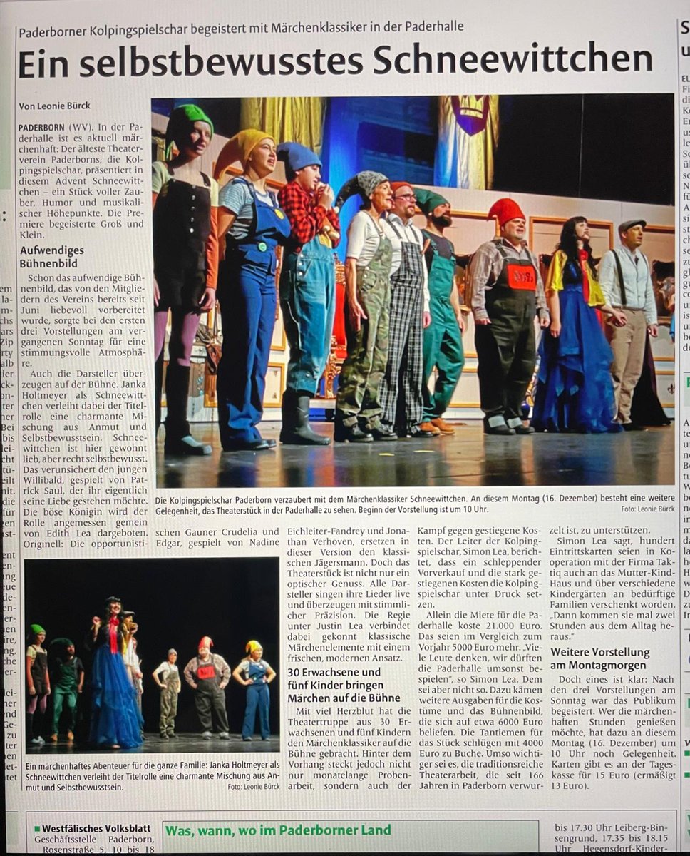 SpielscharPB's tweet photo. Gestern im Westfälischen Volksblatt https://t.co/4X37pe0321