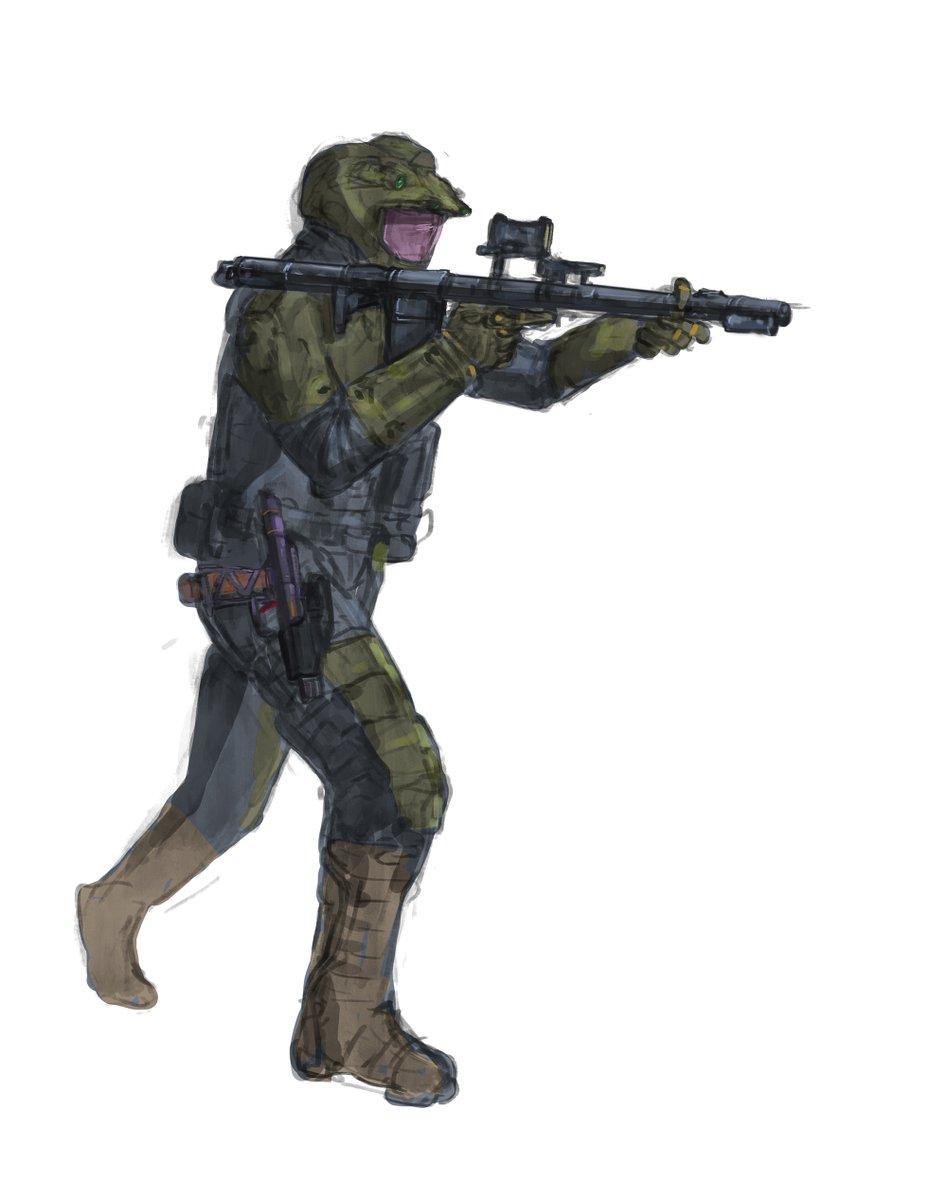 johnmustache's tweet image. Quick sketch of a dude from a sci fi project I&apos;ve been kicking around for a while