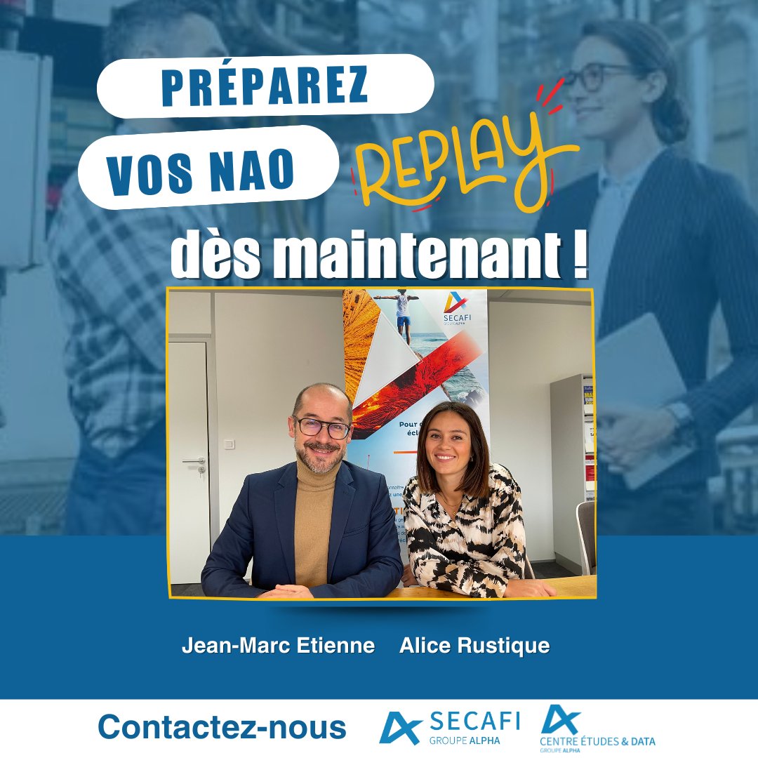 Secafi (@cabinetsecafi) on Twitter photo #replay #NAO2025
Regardez le replay de notre dernier #webinar, animé par <a href="/AliceRustique/">Alice Rustique</a> & Jean-Marc Etienne, qui vous donnera les informations actualisées pour préparer vos négociations en vous appuyant sur les derniers chiffres.
📍 secafi.com/evenementsress…
#AgirEnsemble #Demain #replay #NAO2025
Regardez le replay de notre dernier #webinar, animé par <a href="/AliceRustique/">Alice Rustique</a> & Jean-Marc Etienne, qui vous donnera les informations actualisées pour préparer vos négociations en vous appuyant sur les derniers chiffres.
📍 secafi.com/evenementsress…
#AgirEnsemble #Demain
