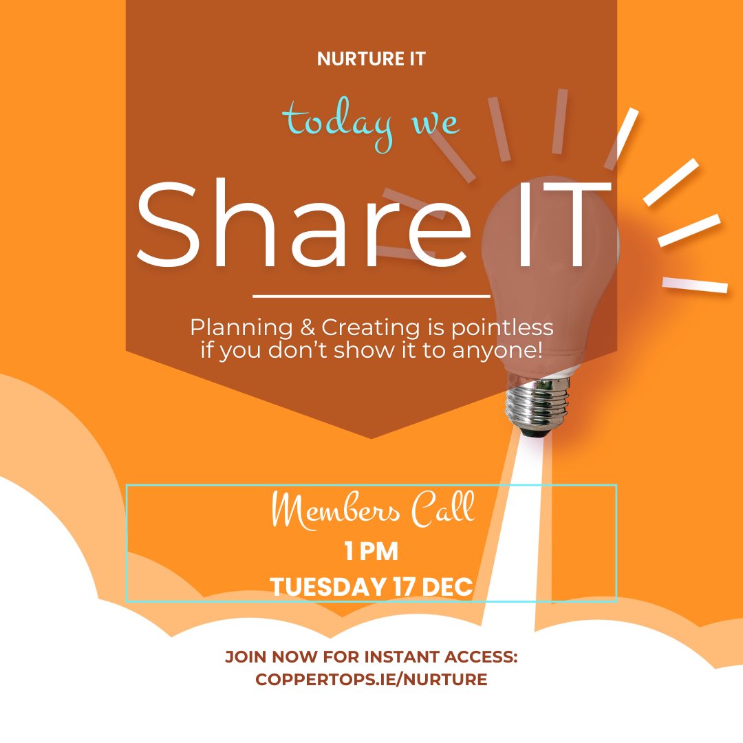 🚀 Get 2025 ready with Nurture IT!

Let's look at sharing. No point creating if you don't publish!

🎁 I'll share bonus tips on clearing out your email inbox so you can take time off without that weight on your mind

See you at 1?

#DigitalMarketingTips #TechTips