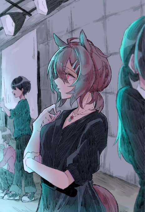 撮影待機中タキオン 