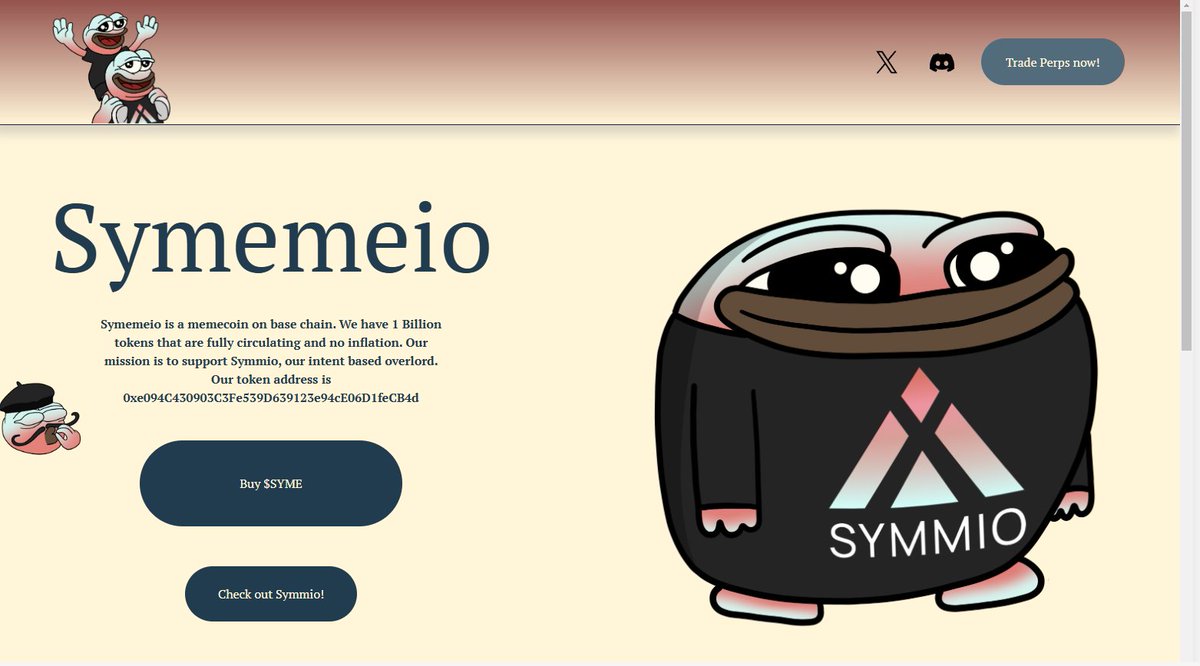 Babysymm's tweet photo. Sneak peak of website being designed!
#memecoin #base #symm #intentx https://t.co/v5pzQ37g3N