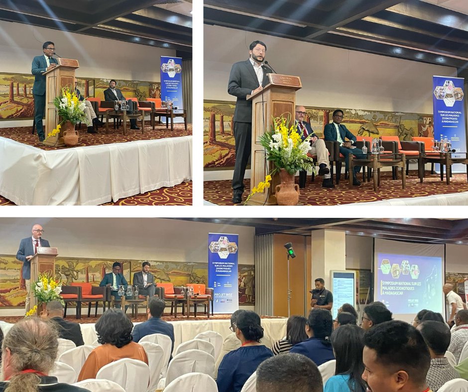Institut Pasteur Madagascar🇲🇬 (@pasteurmg) on Twitter photo Ouverture hier du #Symposium national sur les maladies zoonotiques à #Madagascar qui se tiendra jusqu’au 18 décembre à l’hôtel Carlton à Antananarivo.
#ProjetRISE, <a href="/USAIDMadagascar/">USAID Madagascar</a>, <a href="/Msanp_Mada/">Ministeran'ny Fahasalamam-bahoaka</a>, <a href="/OMSMadagascar/">OMS Madagascar</a>,<a href="/FAOMadagascar/">FAO in Madagascar, Comoros, Mauritius & Seychelles</a>, #SymposiumZoonosesMadagascar #MaladiesZoonotiques Ouverture hier du #Symposium national sur les maladies zoonotiques à #Madagascar qui se tiendra jusqu’au 18 décembre à l’hôtel Carlton à Antananarivo.
#ProjetRISE, <a href="/USAIDMadagascar/">USAID Madagascar</a>, <a href="/Msanp_Mada/">Ministeran'ny Fahasalamam-bahoaka</a>, <a href="/OMSMadagascar/">OMS Madagascar</a>,<a href="/FAOMadagascar/">FAO in Madagascar, Comoros, Mauritius & Seychelles</a>, #SymposiumZoonosesMadagascar #MaladiesZoonotiques