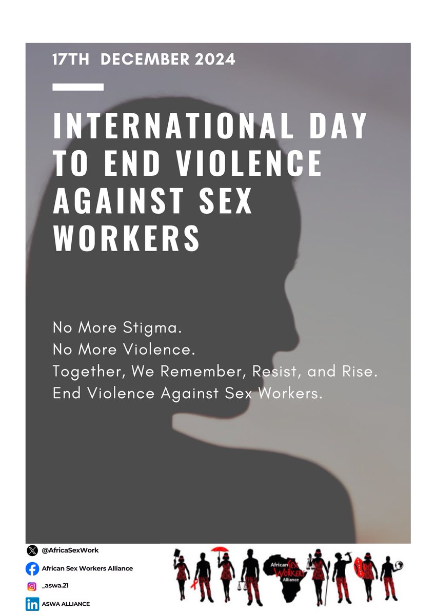 ASWA (@africasexwork) on Twitter photo πππππ¦πππ« ππ: ππ§πππ«π§πππ’π¨π§ππ₯ πππ² ππ¨ ππ§π ππ’π¨π₯ππ§ππ ππ ππ’π§π¬π πππ± ππ¨π«π€ππ«π¬
ππ¨ ππ¨π«π πππ’π π¦π.
ππ¨ ππ¨π«π ππ’π¨π₯ππ§ππ.
ππ¨π πππ‘ππ«, ππ πππ¦ππ¦πππ«, πππ¬π’π¬π, ππ§π ππ’π¬π.
Today, we stand in πππππ¦πππ« ππ: ππ§πππ«π§πππ’π¨π§ππ₯ πππ² ππ¨ ππ§π ππ’π¨π₯ππ§ππ ππ ππ’π§π¬π πππ± ππ¨π«π€ππ«π¬
ππ¨ ππ¨π«π πππ’π π¦π.
ππ¨ ππ¨π«π ππ’π¨π₯ππ§ππ.
ππ¨π πππ‘ππ«, ππ πππ¦ππ¦πππ«, πππ¬π’π¬π, ππ§π ππ’π¬π.
Today, we stand in