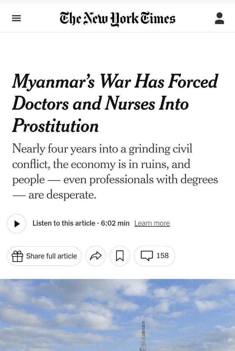 msthetzaw's tweet photo. Doctors and nurses who joined the CDM and abandoned COVID-19 patients at the peak of the pandemic are now reportedly working as sex workers at border areas. This was detailed in reports by The New York Times and Bangkok Post. #MyanmarFactCheck #MyanmarSpringRevolution https://t.co/cftsTcHzZP
