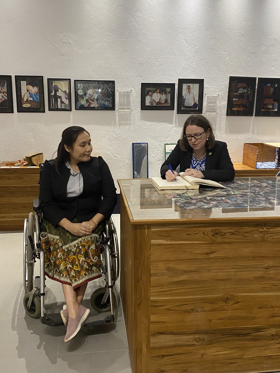 irlembvietnam's tweet photo. The Embassy paid a visit to the COPE Centre in Vientiane, Laos, to hear about the centre’s work to support those with disabilities, including those impacted by UXO. The Embassy has been a partner of COPE in recent years &amp; we are proud to be continuing our support in 2025 🇮🇪 🤝 🇱🇦 https://t.co/FGE9LLhBWK