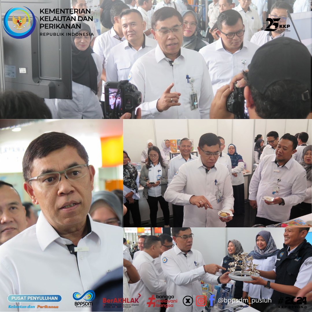 bppsdm_pusluhkp's tweet photo. Jakarta (16/12) - #BPPSDMKP selenggarakan #Rakornasluhkp 2024, yg dibuka oleh Menteri KP
@saktitrenggono di Ballroom KKP. Ia meminta para penyuluh KP untuk terus mengembangkan inovasinya dlm meningkatkan kesejahteraan masyarakat dan produksi di sektor KP https://t.co/sd0Bqqsbrp