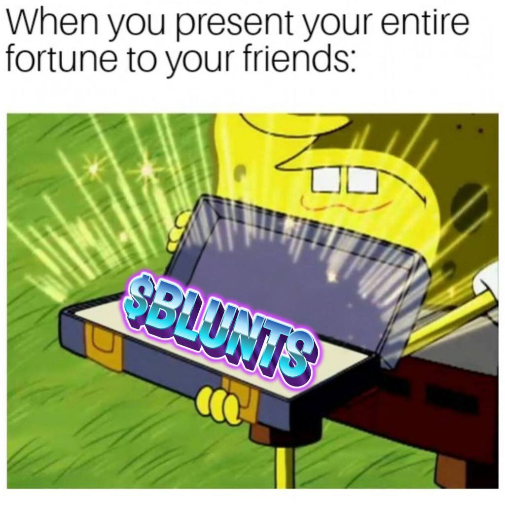 doubleblunts's tweet photo. When you flex your entire fortune to the crew 💼✨
$BLUNTS – making it sparkle. 🚀
#DoubleBlunts #MemeCoin #CryptoLife https://t.co/YcFFaEOkUJ