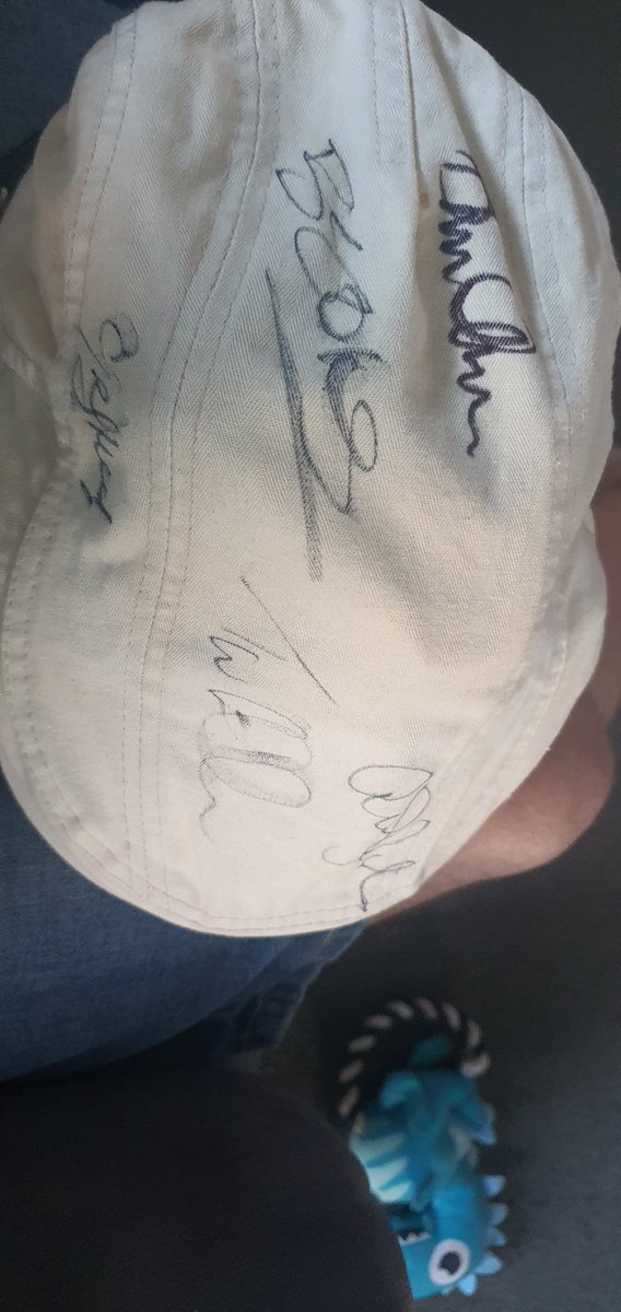 mintie38's tweet photo. I suppose making memories is part of life, making new memories at my age at a test cricket match has been just awesome.
A bit different but signed by both coaches, both captains and Tim Southee.. 
@BLACKCAPS @englandcricket
#NZvsENG
Fantastic outcome for sport  @CouncilHamilton https://t.co/34R7I08yhC
