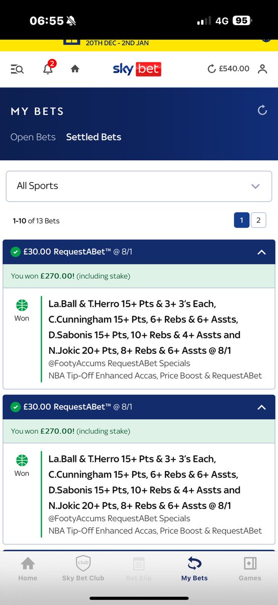 NAceReyes's tweet photo. @CourtsideTips Had faith, had to double up https://t.co/pzLI3Bq7yO