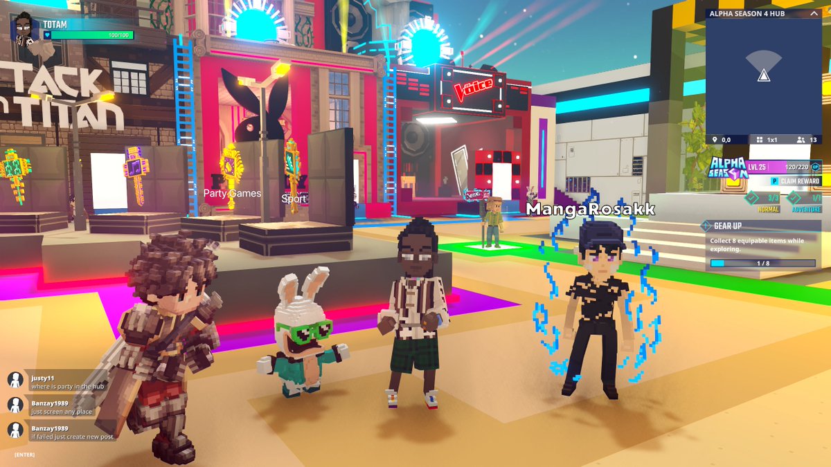 🥳🎊 Partying it up at the Alpha Season 4 bash in <a href="/TheSandboxGame/">The Sandbox</a> Hub! The metaverse knows how to throw a party! register-landings.sandbox.game/alphaseason4-s… #TheSandbox #AlphaSeason4 #AS4SocialChallenge