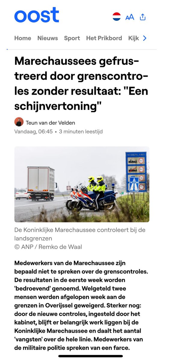 2x Faber vandaag. Marechaussees gefrustreerd: grenscontroles zijn farce en belemmeren het echte werk. Ambtenaren wanhopig: ze leeft in haar eigen wereld, gelooft heilig in telkens nieuwe plannen die niet werken.
Laat die vrouw opstappen. Té groot afbreukrisico voor goed personeel