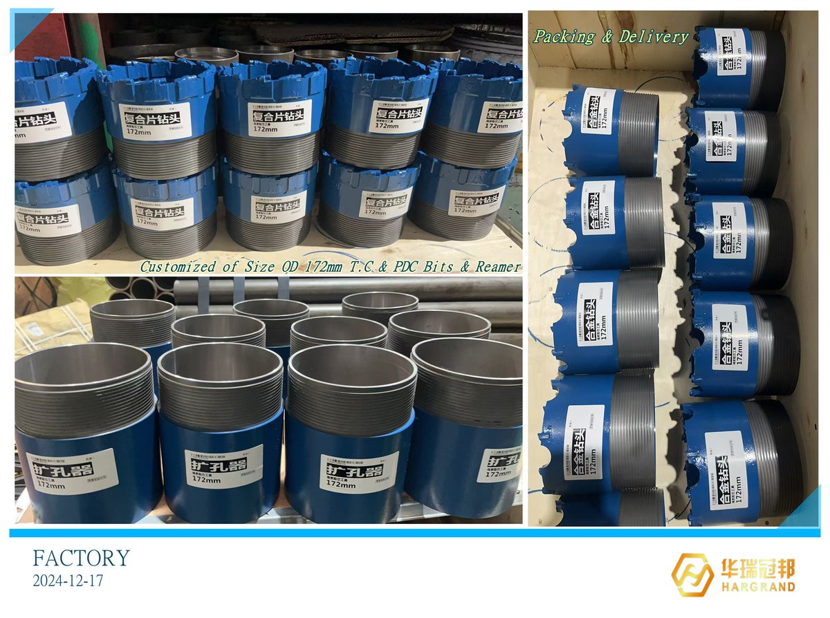 CandaceZhou7's tweet image. YES...
Customized of
Size OD 172mm
T.C &amp;amp; PDC Drilling BITS
WhatsApp: +86 187 3166 6682
#Geotechnicaldrilling
#Corebits #Drillingrod #Rockdrillingtools
#Explorationdrilling #Diamondbits #Diamondcoredrilling #Corebarrels #Wirelinedrilling #Mineralexploration #Groundinvestigation