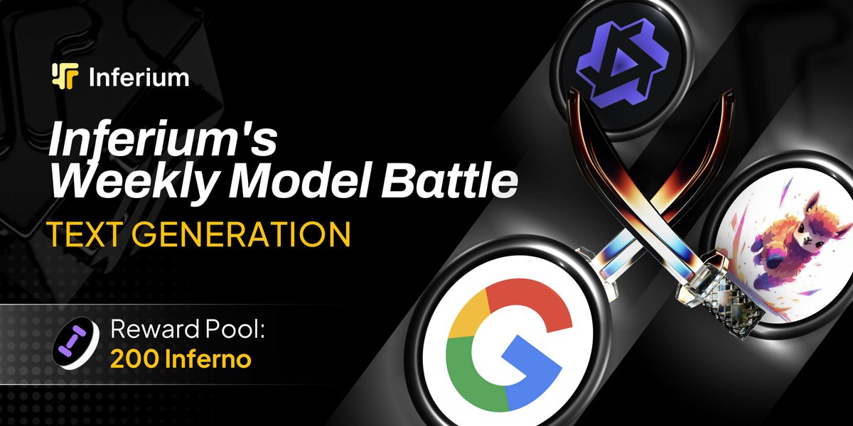 Welcome to this week’s #Inferium Weekly Model Battle — where text generation giants clash! ⚔️📝

Can your favorite model craft the sharpest, most impressive responses? Let’s see who rises to the top! 🚀✨

The Contenders:
🌟qwen/Qwen1.5-0.5B
🌟google/google-flan-t5-base