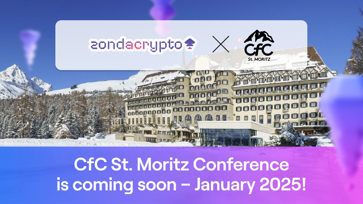zondacrypto's tweet photo. Christmas is around the corner, but… we’re already thinking about January! 🗓️

Why? 🤔

@cfcstmoritz will take place from January 13th to 18th – and guess what? We’ll be there too!

We are proud to be part of such a prestigious event! 🤗

Here’s a sneak peek at what’s coming up:
🔹 Fireside chat in the Suvretta House Lobby – exact topic coming soon!
🔹 Panel Discussion with Przemysław Kral, zondacrypto CEO, diving into the MiCA regulations!
🔹 A wide range of activities – from yoga to skiing and much more!
🔹 And way, way more!

Oh, and that’s not all – we won’t just be attending as crypto industry representatives, but as a partner of plenty of activities as well!

You’ll find us all around the venue – because that's what building a brand is all about! 💪

And don’t worry, we’ve got you covered – we’ll share a full recap of the event, so you won’t miss a thing!

We can’t wait! 🤩