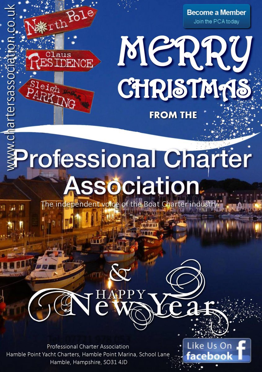 PCA_Charters's tweet image. Safe waters and calm seas to all our members and their teams.
Merry Christmas