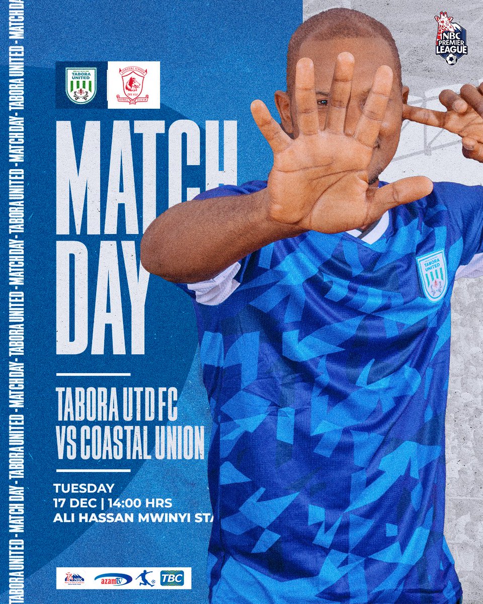 taboraunitedfc's tweet photo. #MatchDay⚪️🔵

🆚 COASTAL UNION FC

🏆 Ligi Kuu ya NBC (#NBCPL)
🏟 Uwanja wa Ali Hassan Mwinyi, Tabora.
📆 17.12.2024
🕓 08:00 Mchana
📺 Itaoneshwa na #AzamSports1HD
📻 Itatangazwa na #TBCFM

#WeAreBees🤍💙 | #BeeVenom♌ #NyukiWaTabora🐝™ https://t.co/94o1IyvM48