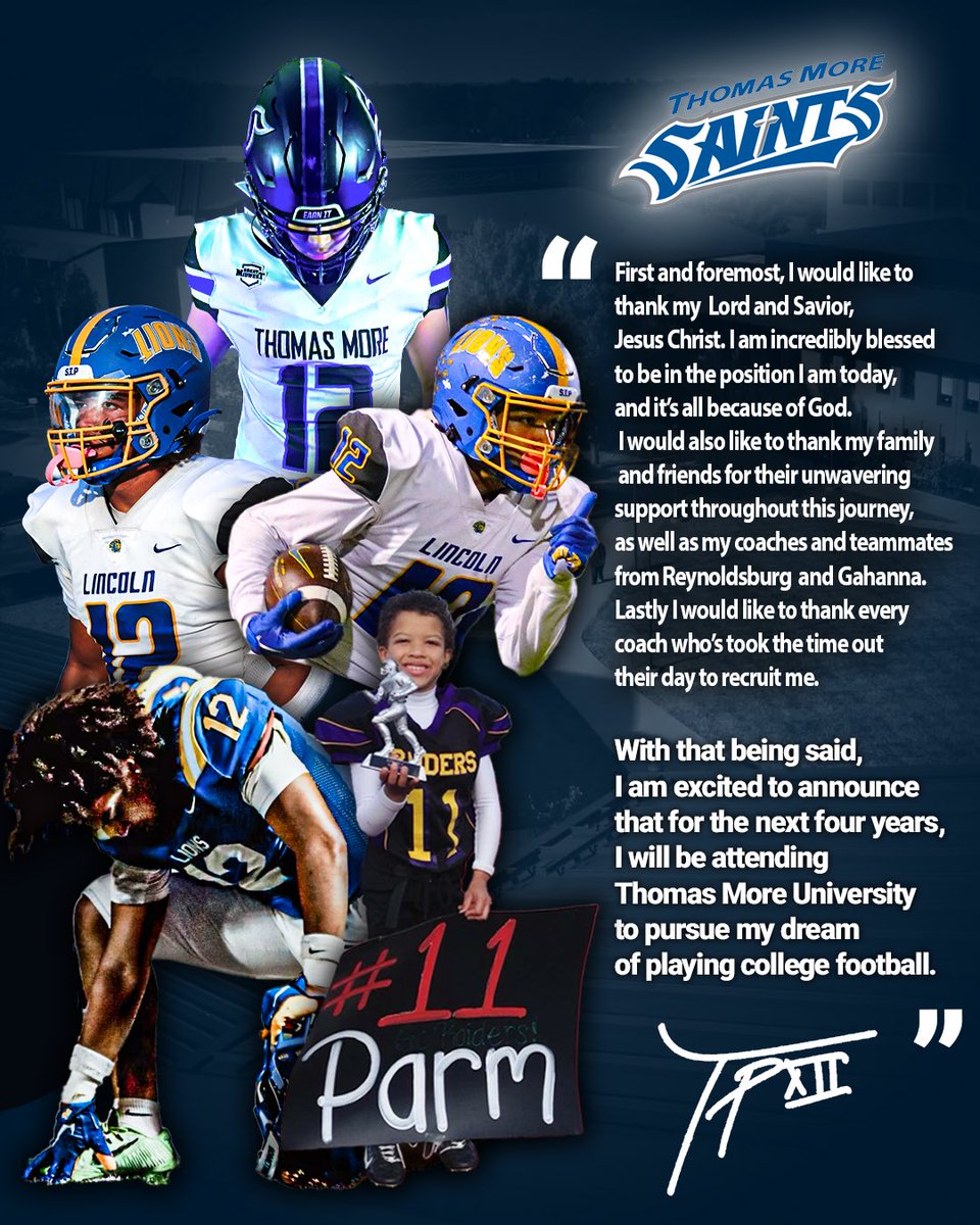 Home is where the heart is <a href="/TMU_Football/">Thomas More Football</a> #gosaints #agtg #commited 💙💙