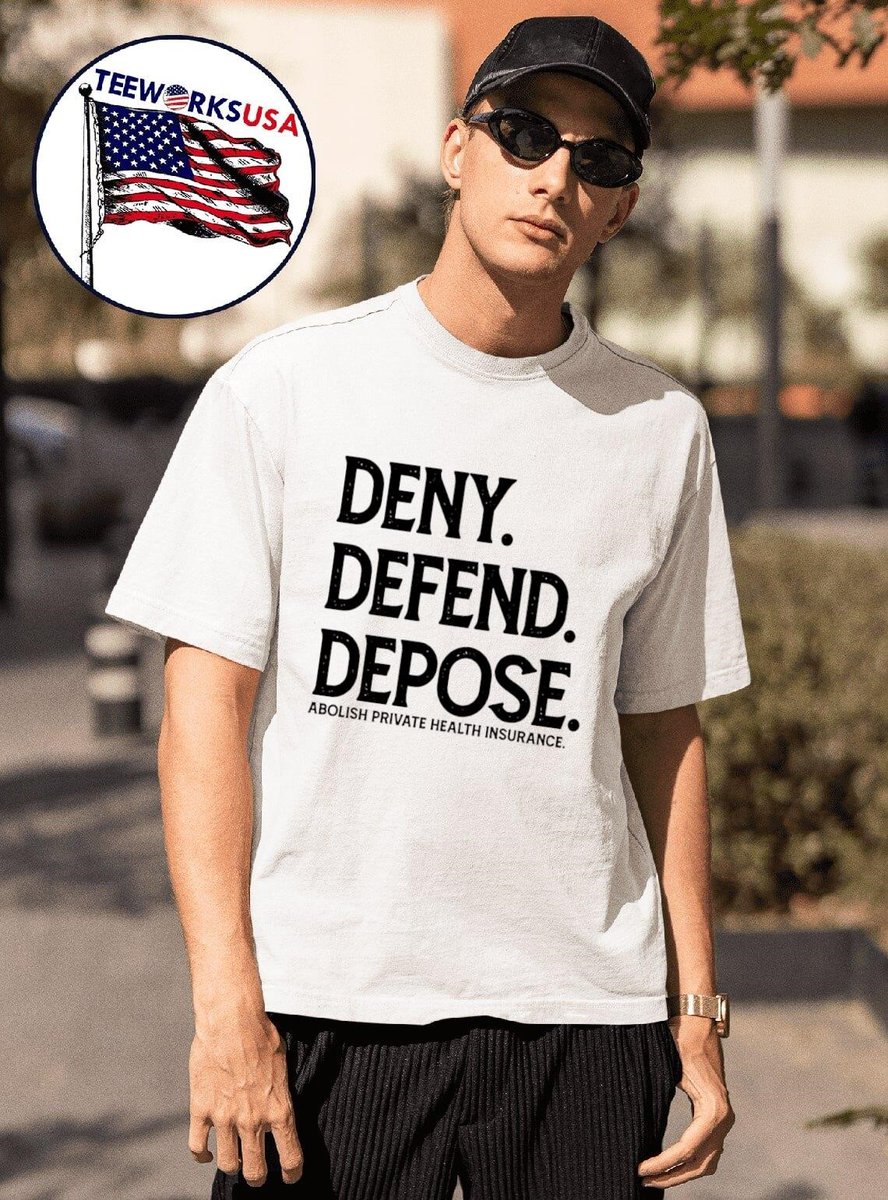 teeworksusa's tweet image. Deny Defend Depose Abolish Private Health Insurance Shirt 💥⚖️
Make a powerful statement about reform and justice with this bold and impactful design.

🔗 teeworksusa.com/product/deny-d…

#HealthCareReform #BoldMessage