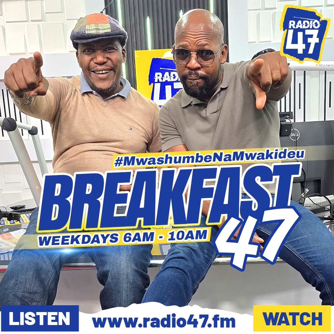 Goodmorning Fam, karibu ndani ya Breakfast 47 show with the BigBoyz of Radio #MwashumbeNaMwakideu, unategea ukiwa wapi?

#HapaNdipo #MwashumbeNaMwakideu