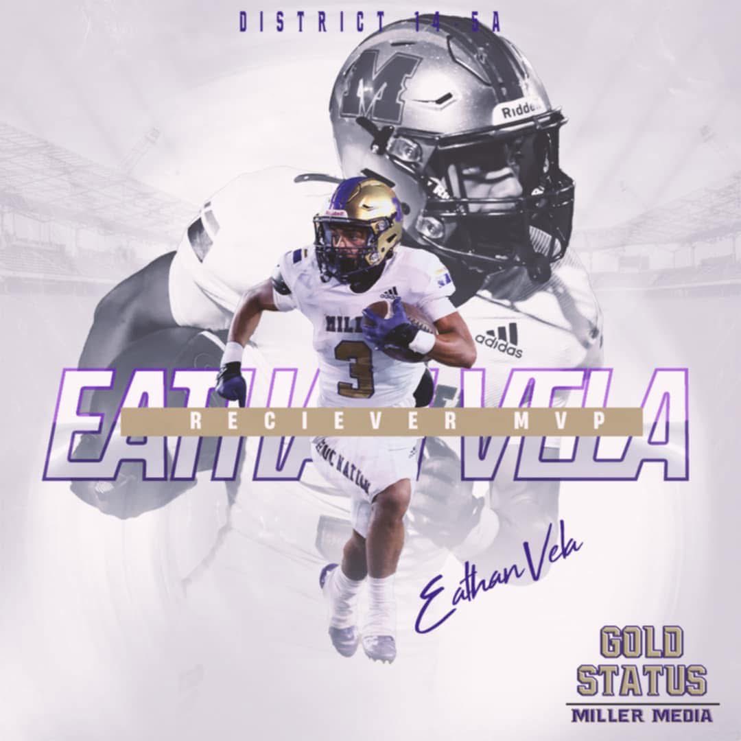 Congratulations to <a href="/eathan_vela/">Eathan</a> for being selected District Receiver MVP! Recruitment is STILL open!!! #RecruitMiller #BattlinBucBlvd