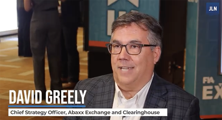 JohnLothianNews's tweet image. Abaxx plans to transform energy commodity trading with its "Smarter Markets" Vision, said David Greely, chief economist at Abaxx Exchange, in an interview with John Lothian News at FIA EXPO in Chicago. loom.ly/ZwPXmS0 #Commoditiestrading #LNGtrading #carbon offsets