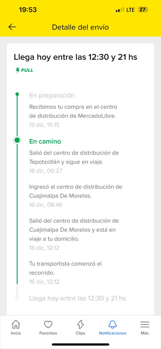 NkAbraham's tweet photo. @Mercadolibre no sé por qué sigue la opción de entrega Full si no pueden entregar en tiempo y forma, aparte no sé por qué cobran el envío  con su suscripción #Meli+ @Profeco que puedo hacer en este caso ?  Y  así me ha pasado con las últimas compras ! https://t.co/Ujm1ZhigrF