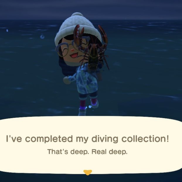AcnhBray's tweet photo. i’ve been playing this game since 2020 and i am just now completing my sea creatures guide. all because i didn’t know you could catch a lobster in december 😂🦞☑️ #acnh #animalcrossing #animalcrossingnewhorizons #acnhseacreature #acnhseacreaturesguide https://t.co/7fD623vCeQ