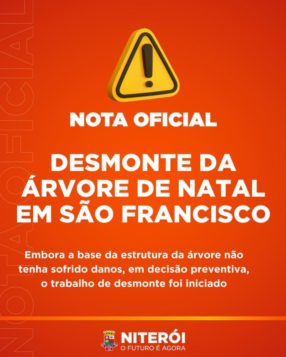 analderlopes's tweet photo. Quem viu, viu...
Quem não viu...
Vai ter que aguardar o próximo ano para ver se a @NiteroiPref vai destinar o dinheiro dos nossos impostos em mais uma ornamentação de gosto duvidoso, mas com valores da ordem de milhões. Nesse ano, a árvore durou dois dias. https://t.co/OutAvhhvzA