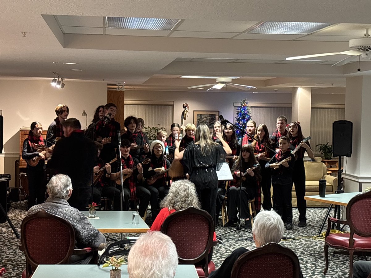 Island Ukulele playing at the Rose Garden Seniors Home going into the holidays!  Great performance!