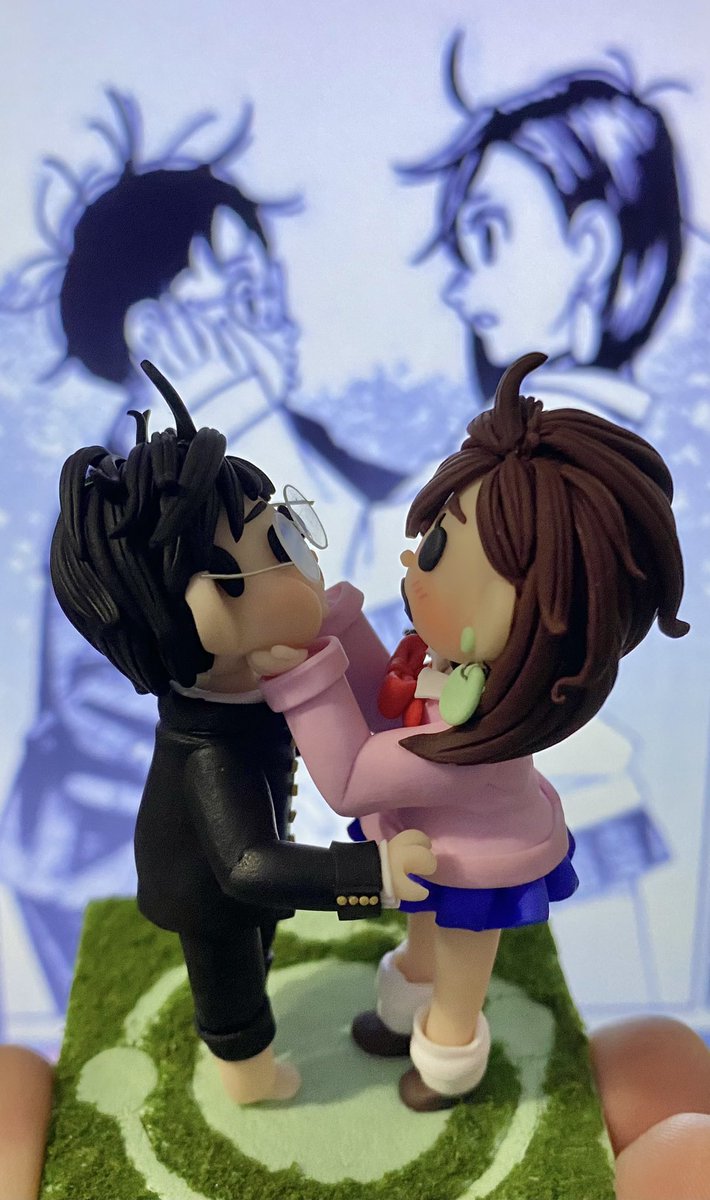 polymer_kay's tweet photo. I had just enough time to finish a small #Dandadan figure before the season finale and I’m kinda happy with it ❤️ #ダンダダン https://t.co/VnviMOoKFw