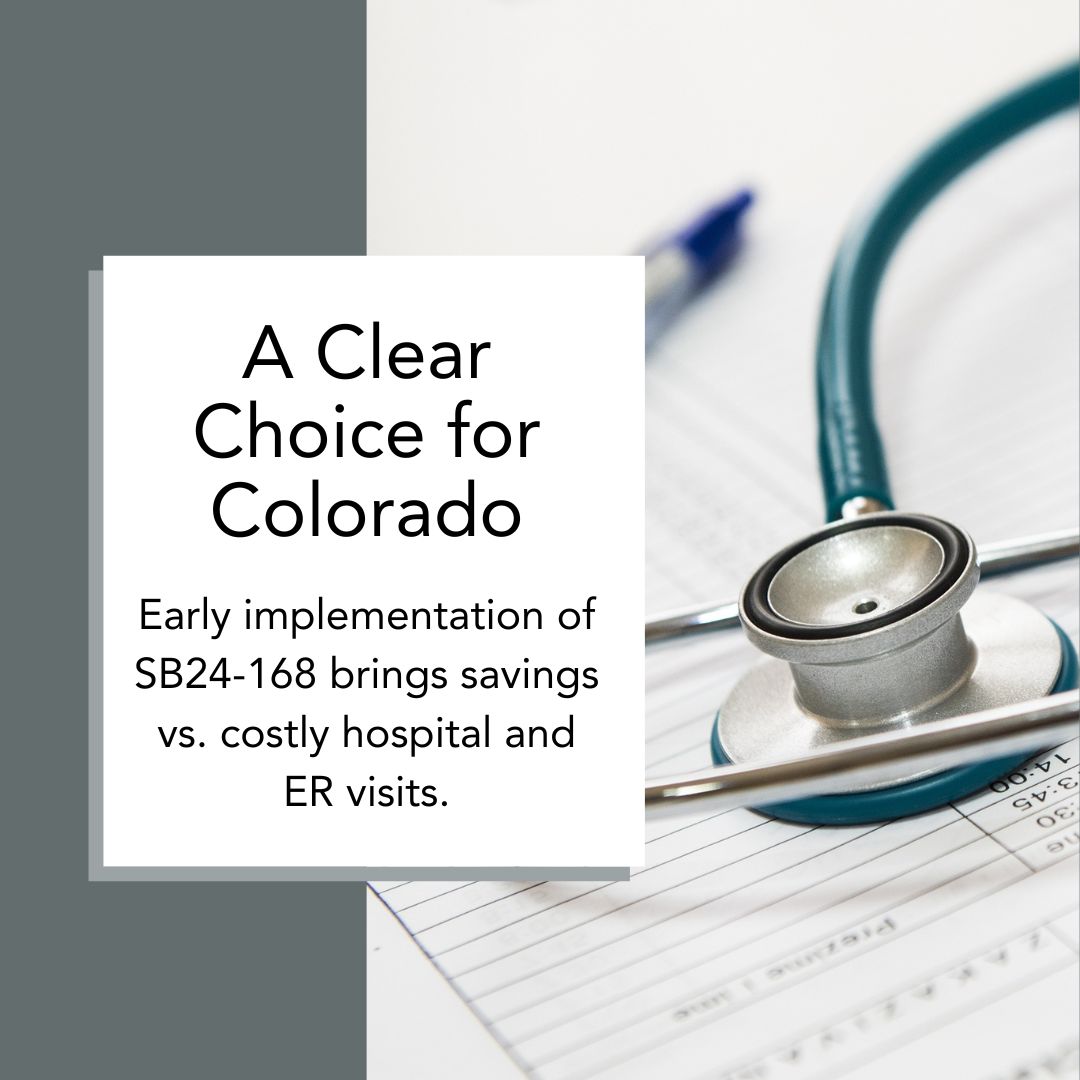 Balancing Colorado’s budget means making smart investments. Early implementation of #SB24168 is a win-win: better care for Medicaid patients and reduced healthcare costs. Let’s make the change NOW!