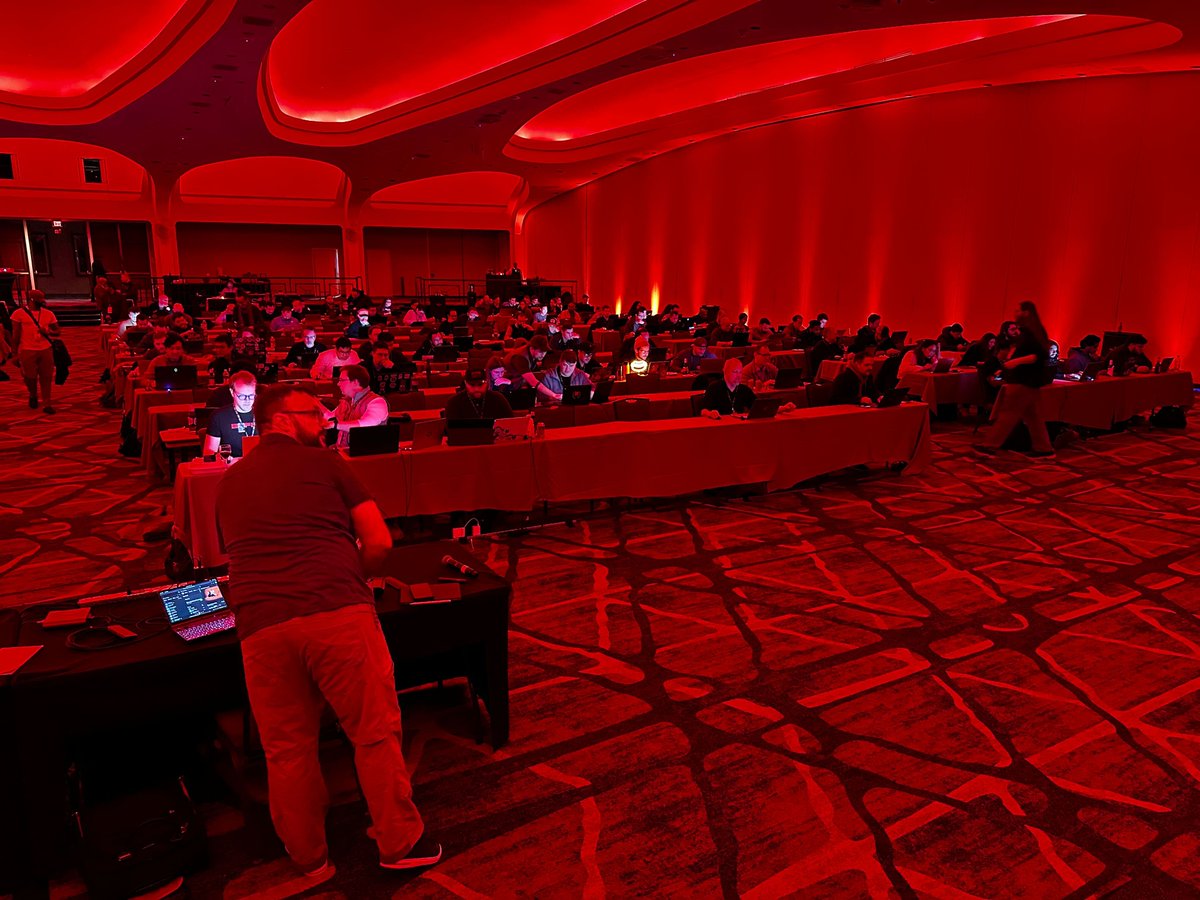 SANSInstitute's tweet photo. ⚡ The Battle is ON! ⚡
Earlier tonight we kicked off #SANSNetWars, and the competition is fierce!
🌐 Teams are strategizing and the leaderboard is heating up. Who will take the crown?
💻 Keep your game faces on and your skills sharp—it’s time to rumble!
#SANSCDI #SANSLiveTraining @SANSNetWars