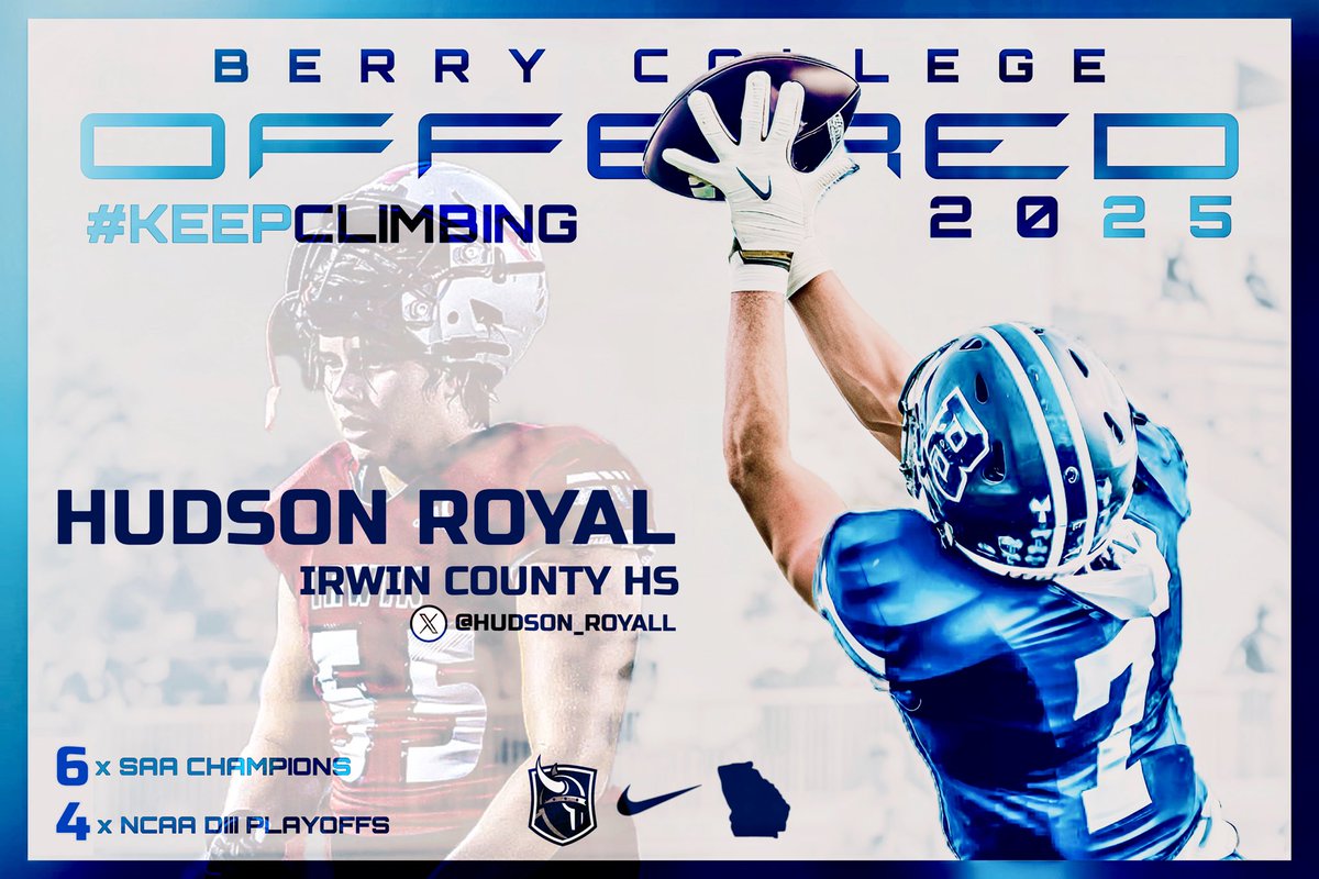 Blessed to receive my first offer from <a href="/BerryFootball/">Berry Football</a> <a href="/CoachJohnSikora/">John Sikora</a> <a href="/BCCoachK/">Tony Kunczewski</a> 🙏🙏🙏