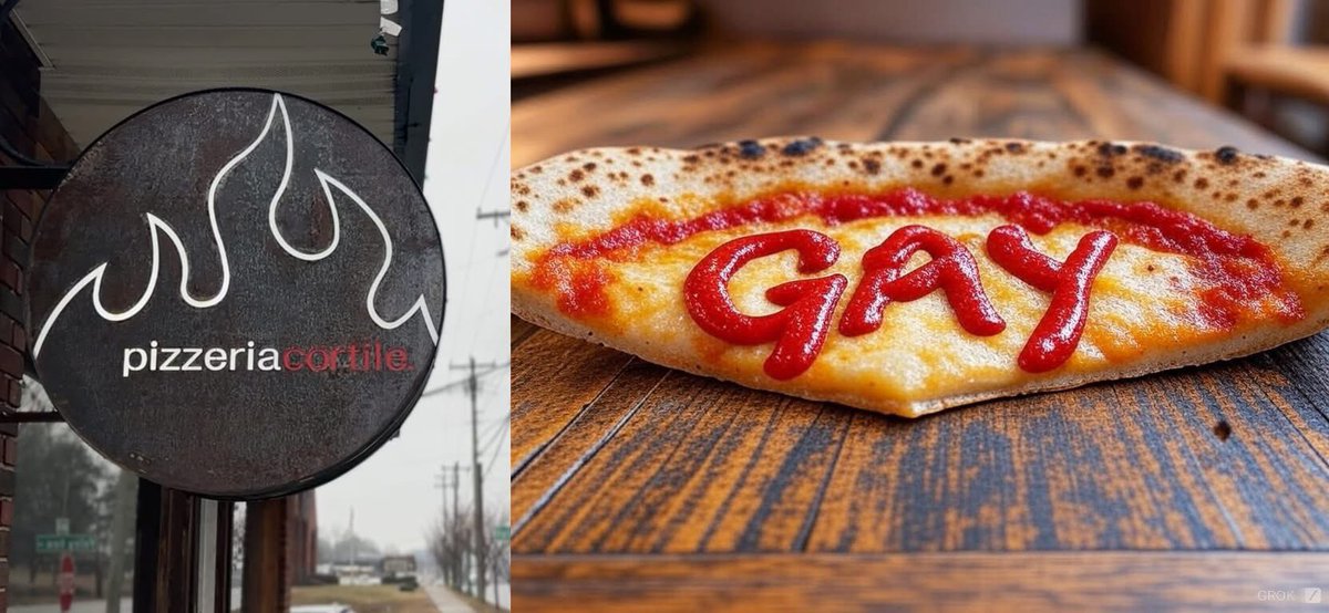 BREAKING: PizzaeriaCortile seen as hypocritical for refusing to remove popular "Gay Pizza" from the menu.