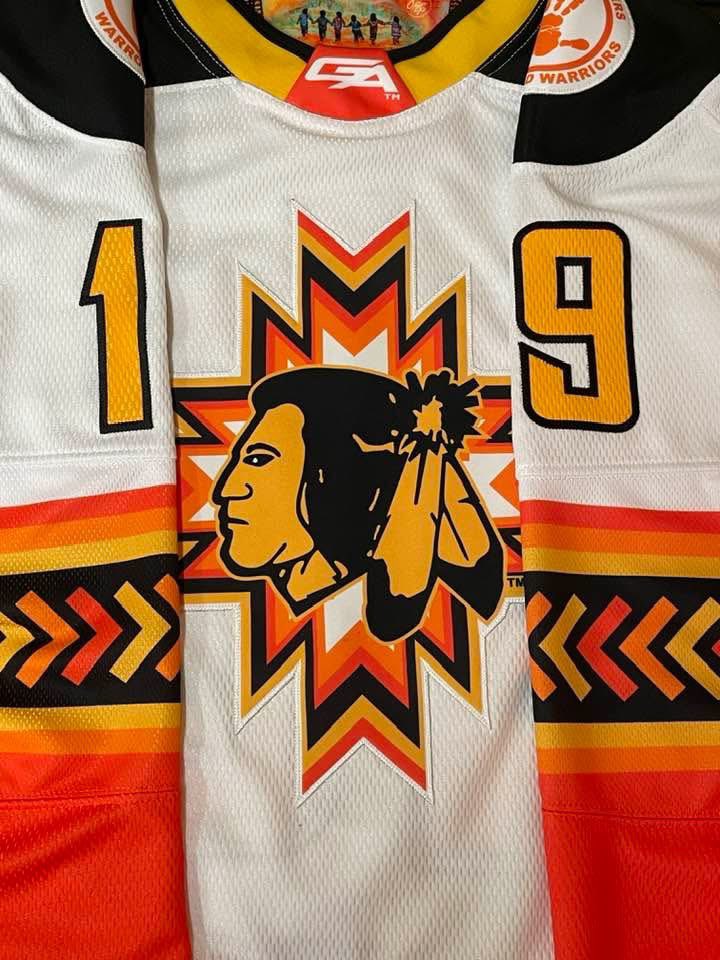 WarroadHShockey's tweet image. On January 11th, the boys and girls high school hockey programs will be wearing "Every Child Matters" jerseys in support of Warroads journey of Truth and Reconciliation designed by Warroad Indian Education Department.