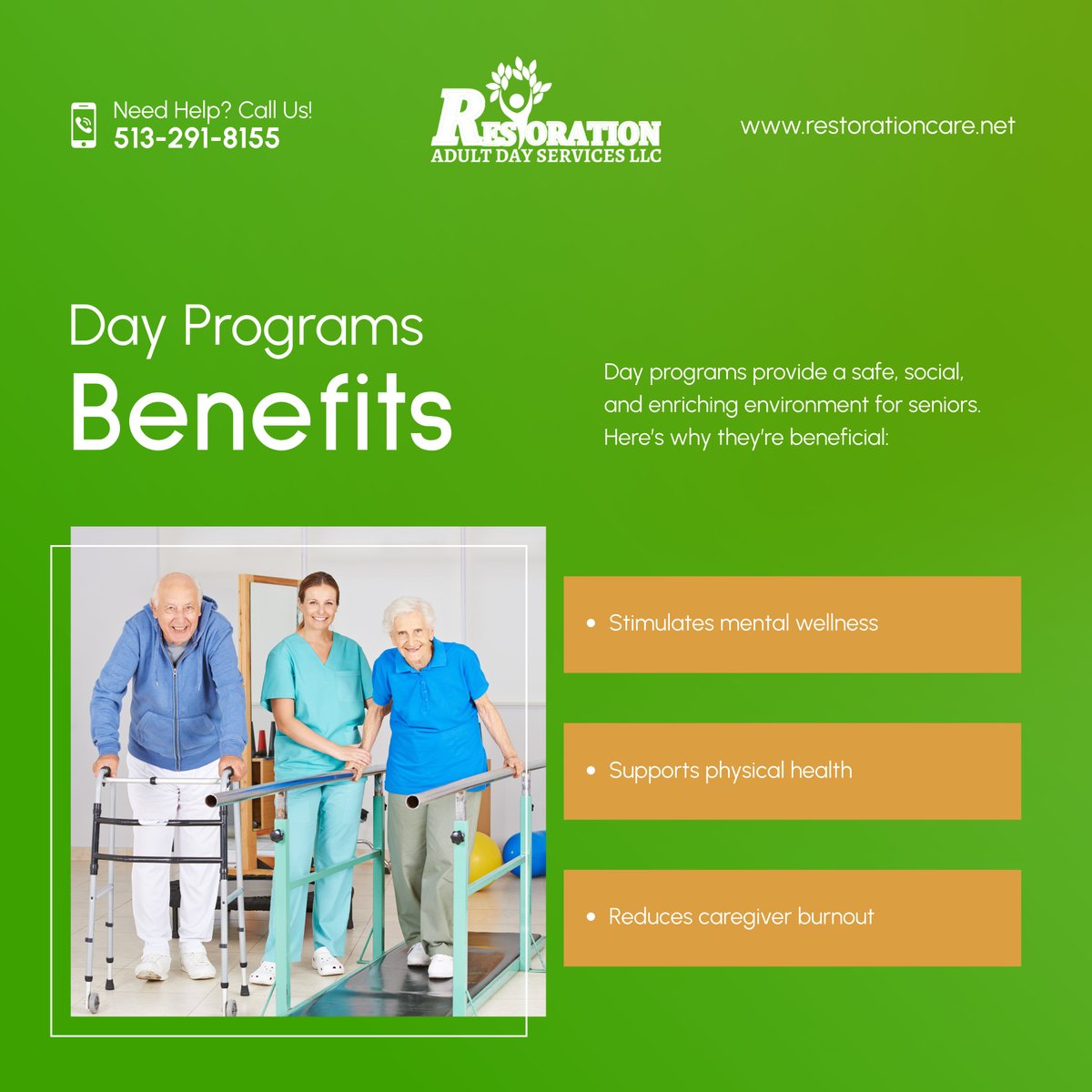 restoration_net's tweet image. Learn the invaluable benefits of senior day programs and see how they improve the quality of life for everyone involved.

#DayPrograms #CincinnatiOH #AdultDayCareServices #SeniorWellbeing #SeniorCare