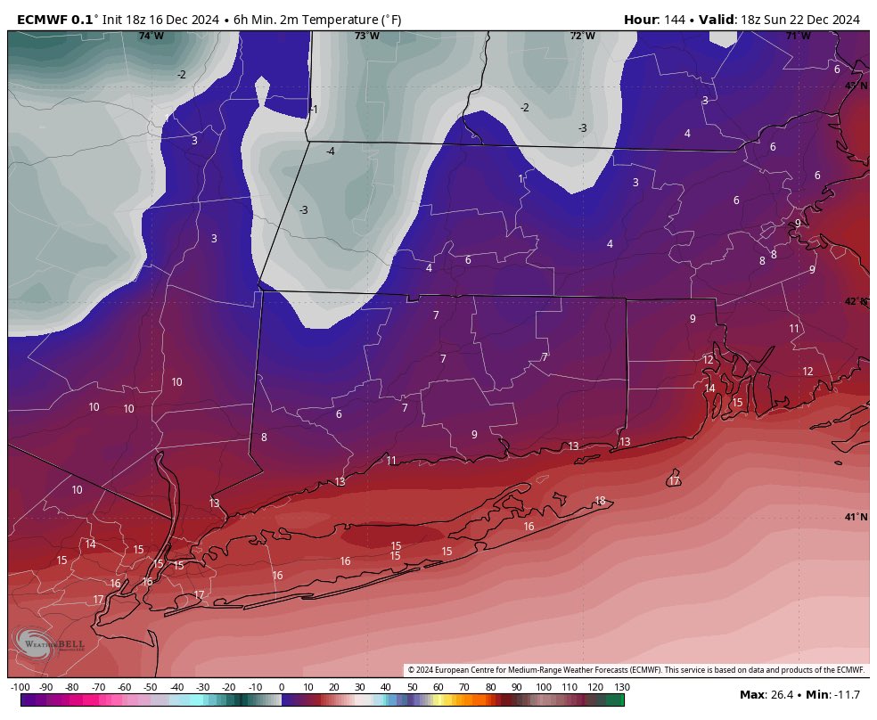 Danbury_WX's tweet photo. Quite the cold shot on the Euro for the weekend. 🥶 https://t.co/jMN6787hyi