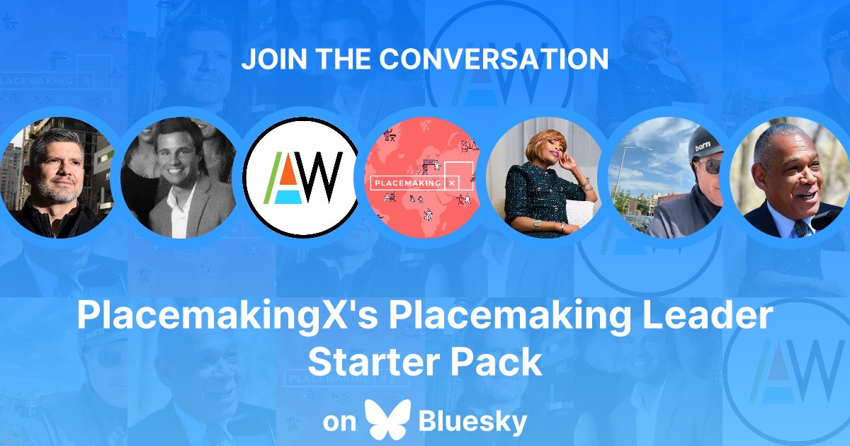 Come support #publicspace from another digital space! Join the growing list of inspiring urbanists. A strong #placemaking conversation and community is also needed there. 

The placemaking leaders on there so far are in this “Starter Pack”:
bsky.app/profile/placem…