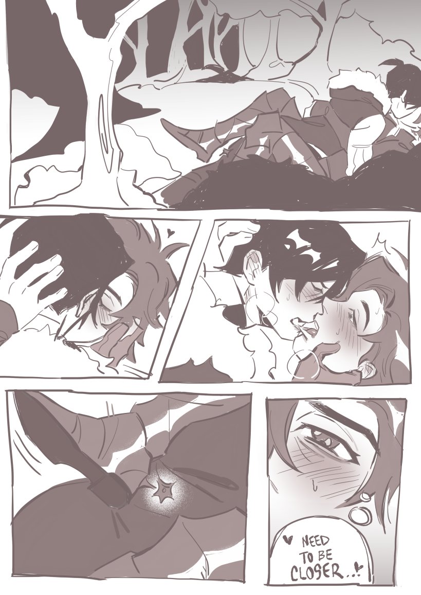 277yen's tweet photo. day 8: free
using the free day to post day 5's prompt: awkward intimacy! sylvain, be careful of your spurs!!

#sylvixweek2024 https://t.co/KXGU4chzbL
