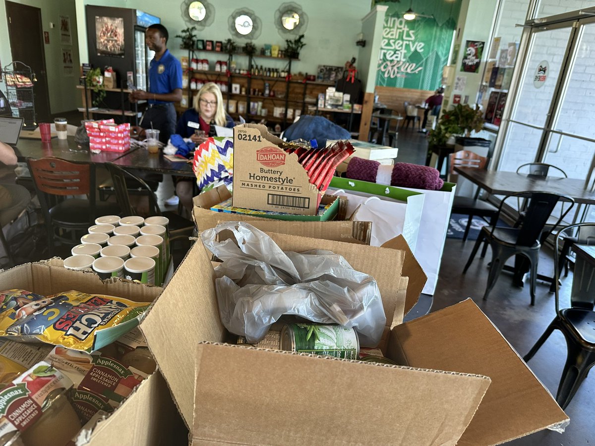 Thank you to so many wonderful friends who stopped by Red Eye this morning with donations to <a href="/ElderCareBB/">Elder Care Services</a>!  Pics from the front of the van!  Piled high!