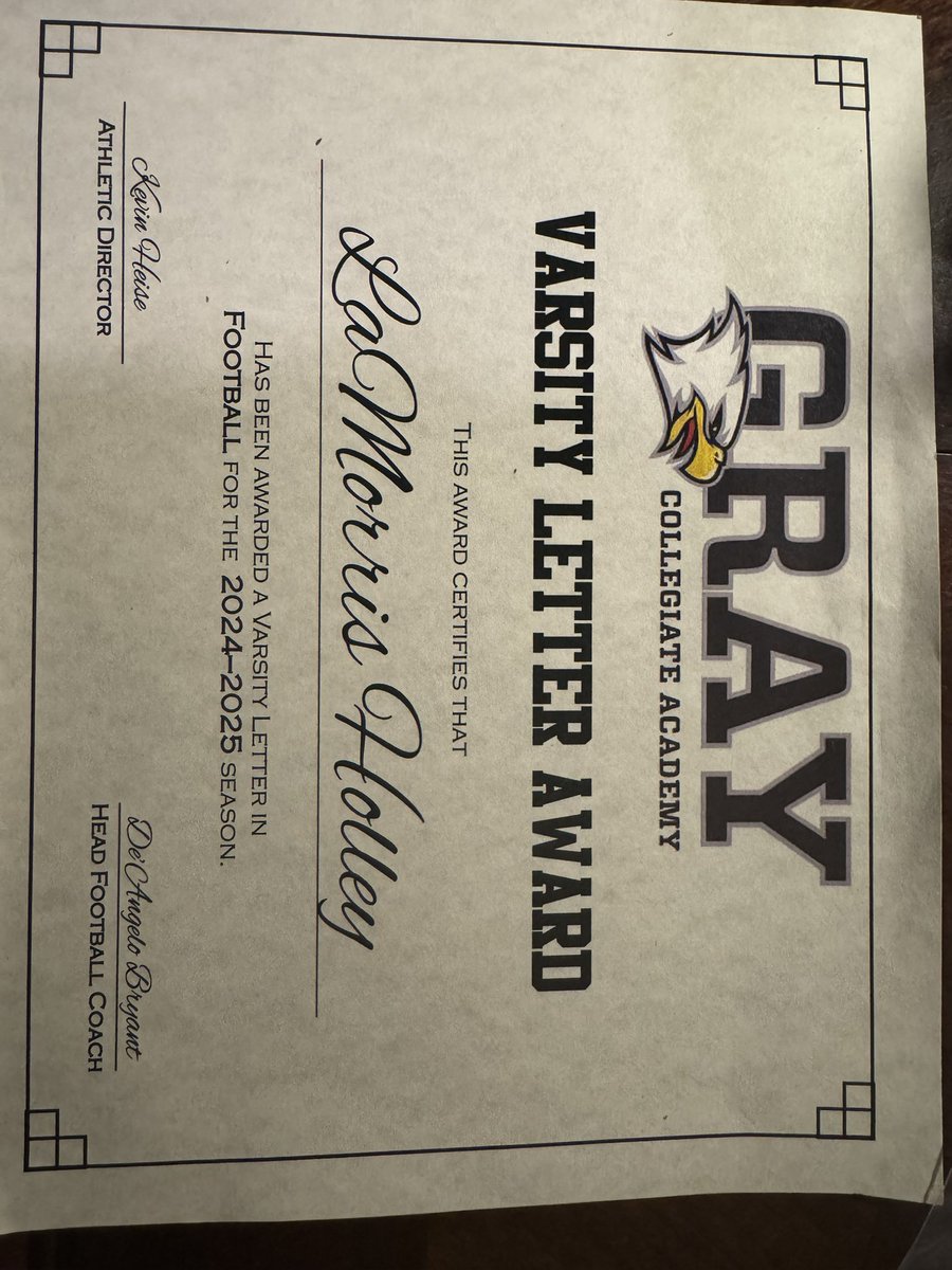 Blessed to receive All-Region honors. My team made me better! @graycafb #GOWAREAGLES He has a plan for me…🙏🏿