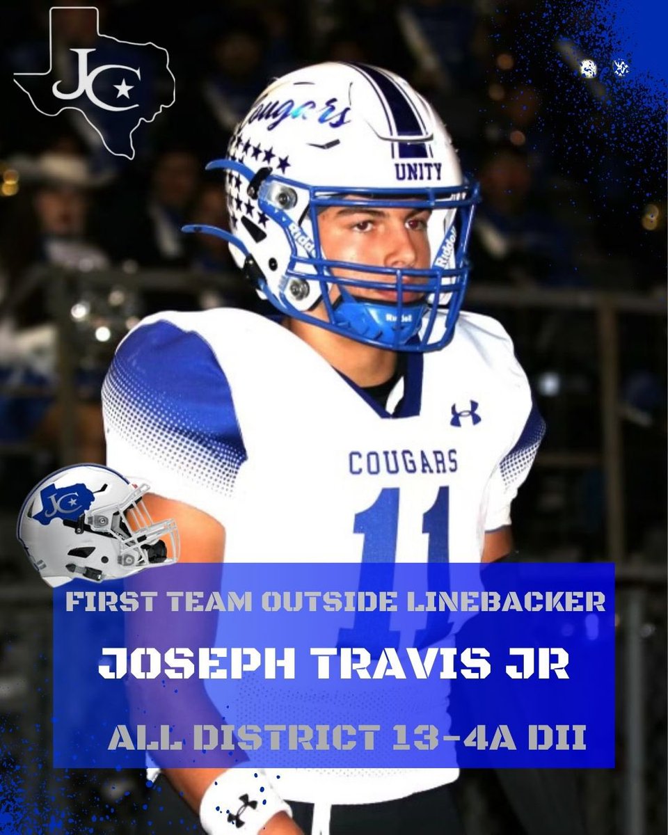 Congratulations to our 1st Team Outside Linebacker. Determined leader who is committed to working extremely hard! Proud of you, keep working! <a href="/JarrellCougarFB/">Jarrell Cougar Football</a> <a href="/Jarrell_ISD/">Jarrell ISD</a>