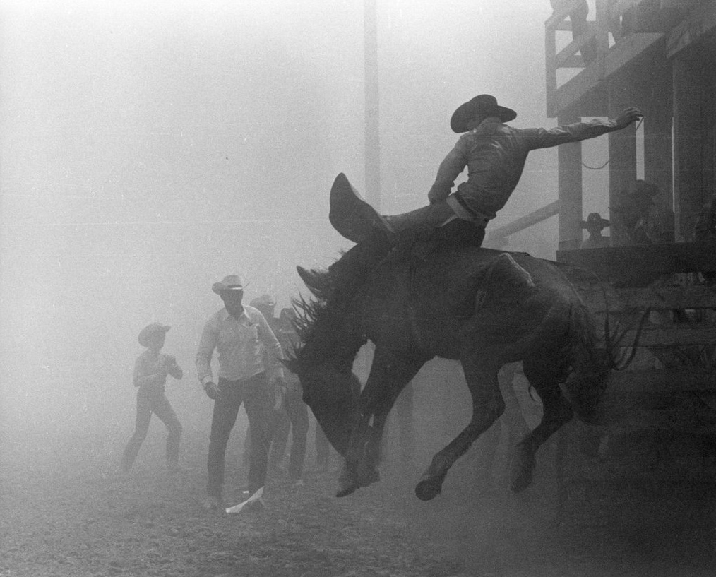 CowboyGospeler's tweet photo. Tucson rodeo during a dust storm '64 https://t.co/rQGFHf72ol