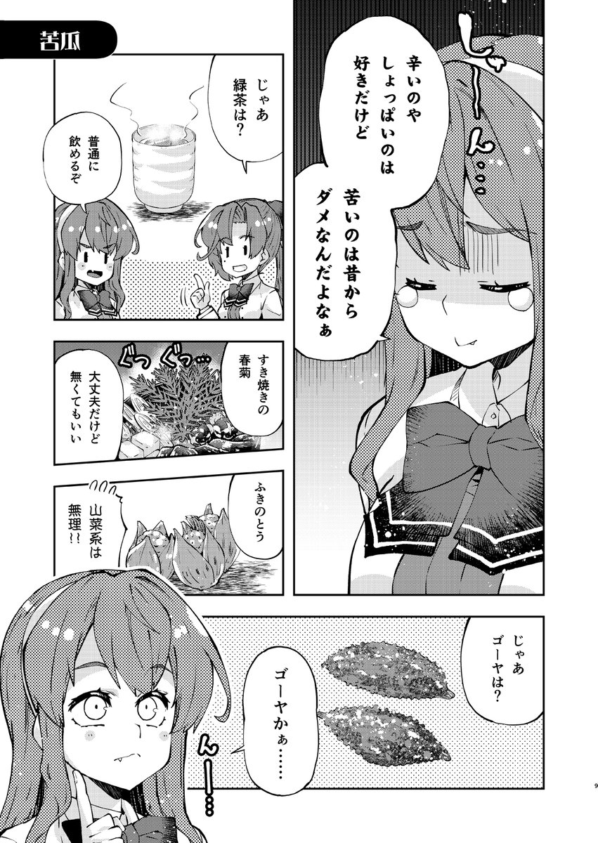 長波サマと苦い食べ物
 #長波サマはさわりたい 